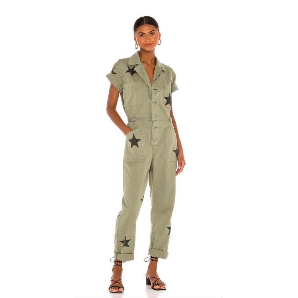 Pistola olive green Jumpsuit with black Stars